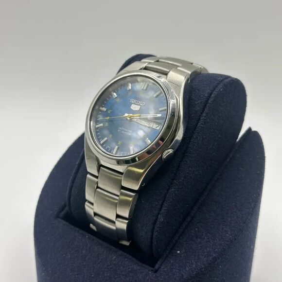 Seiko 5 Automatic 12 Jewels 37MM Skeleton Backcase Wristwatch 7S26-02F0 - Picture 3 of 7